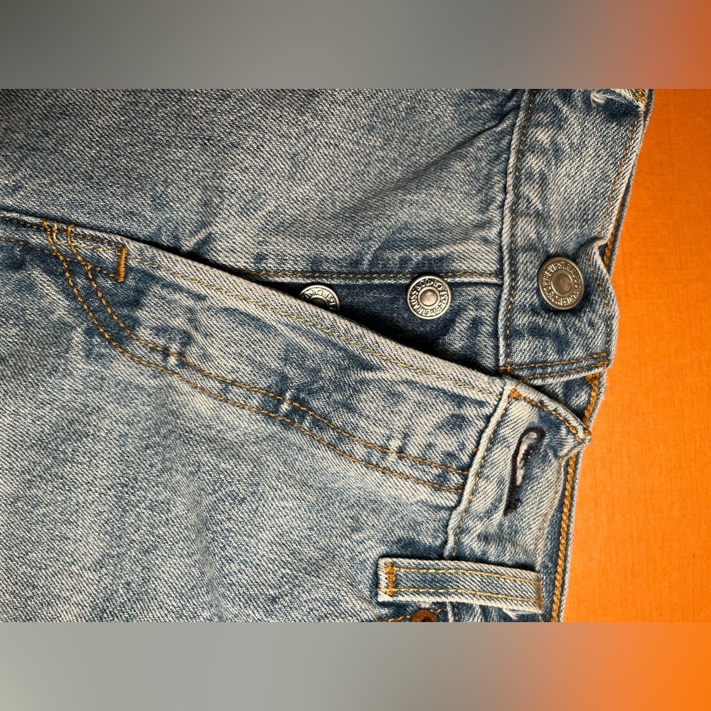 VINTAGE💋💋 ( RARE ) 💋💋LEVIS - 1990s Cutoff Blue jeans shorts 💋💋💋💋💋💋💋💋💋💋💋💋💋💋💋 - Picture 13 of 16